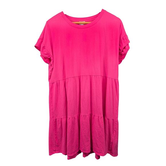J. Crew Dresses & Skirts - J.Crew Womens XL Pink Tiered Cotton Dress